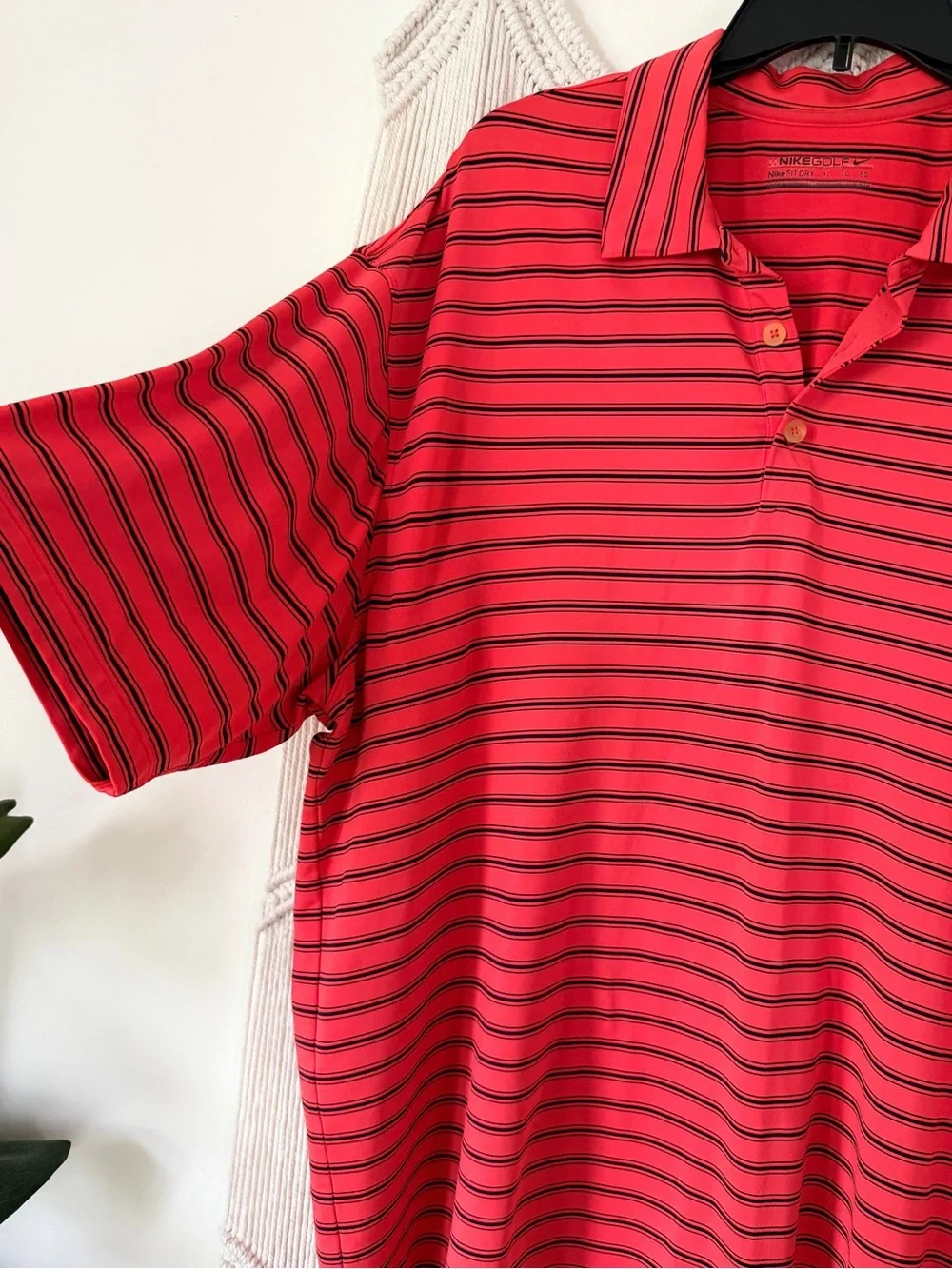 Nike Golf Striped Polo Dry Fit Shirt XL